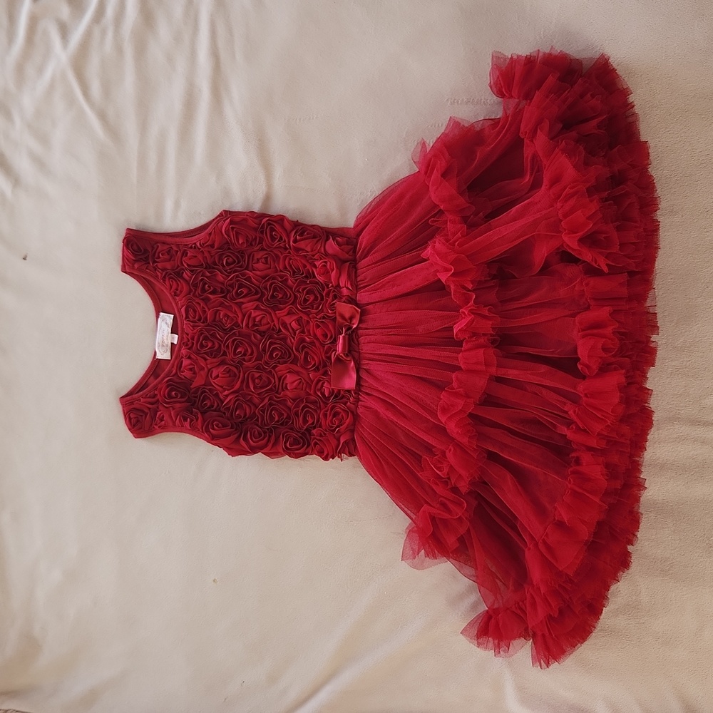 Beautiful fancy red girls dress